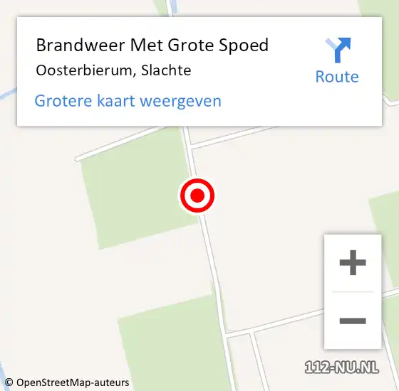 Locatie op kaart van de 112 melding: Brandweer Met Grote Spoed Naar Oosterbierum, Slachte op 10 april 2018 16:14