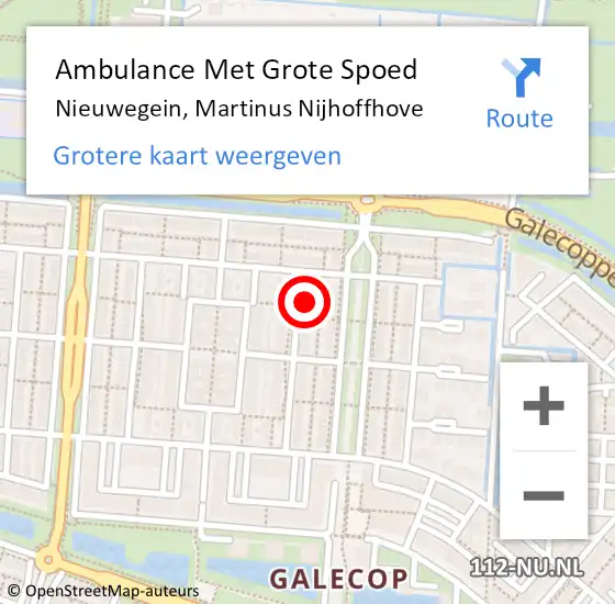 Locatie op kaart van de 112 melding: Ambulance Met Grote Spoed Naar Nieuwegein, Martinus Nijhoffhove op 10 april 2018 22:20