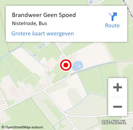 Locatie op kaart van de 112 melding: Brandweer Geen Spoed Naar Nistelrode, Bus op 11 april 2018 00:23