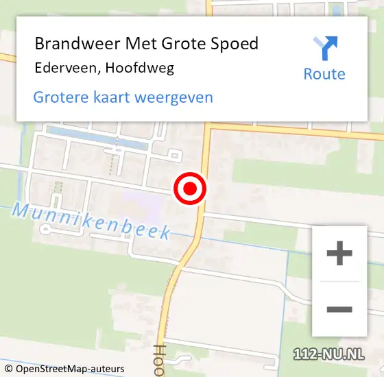 Locatie op kaart van de 112 melding: Brandweer Met Grote Spoed Naar Ederveen, Hoofdweg op 11 april 2018 02:31