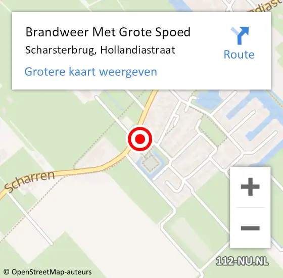 Locatie op kaart van de 112 melding: Brandweer Met Grote Spoed Naar Scharsterbrug, Hollandiastraat op 11 april 2018 17:34