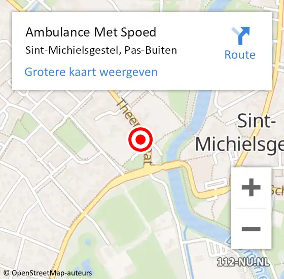 Locatie op kaart van de 112 melding: Ambulance Met Spoed Naar Sint-Michielsgestel, Pas-Buiten op 11 april 2018 18:37