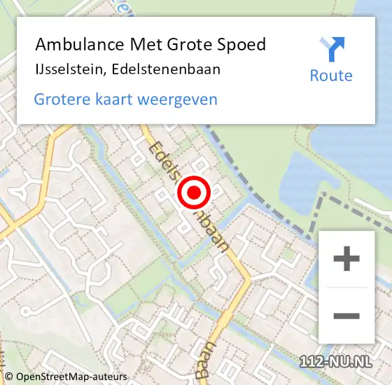 Locatie op kaart van de 112 melding: Ambulance Met Grote Spoed Naar IJsselstein, Edelstenenbaan op 12 april 2018 08:18