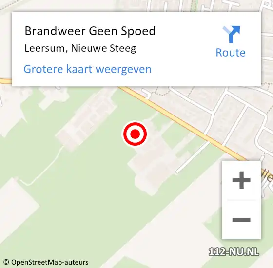 Locatie op kaart van de 112 melding: Brandweer Geen Spoed Naar Leersum, Nieuwe Steeg op 12 april 2018 09:29