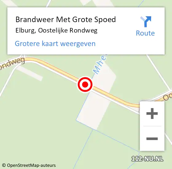 Locatie op kaart van de 112 melding: Brandweer Met Grote Spoed Naar Elburg, Oostelijke Rondweg op 12 april 2018 14:19