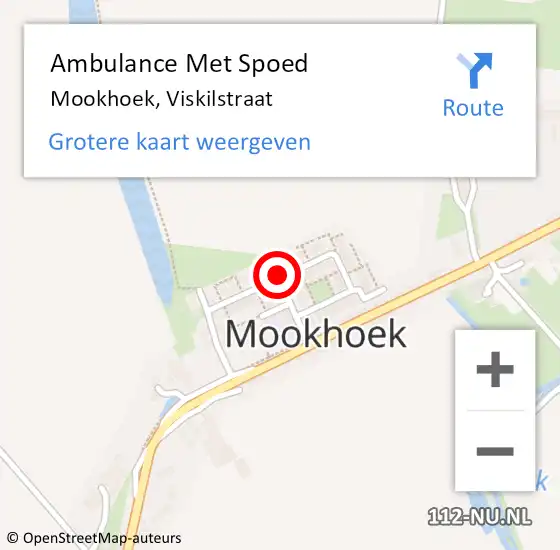 Locatie op kaart van de 112 melding: Ambulance Met Spoed Naar Mookhoek, Viskilstraat op 12 april 2018 14:55