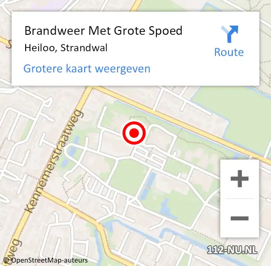 Locatie op kaart van de 112 melding: Brandweer Met Grote Spoed Naar Heiloo, Strandwal op 12 april 2018 15:26