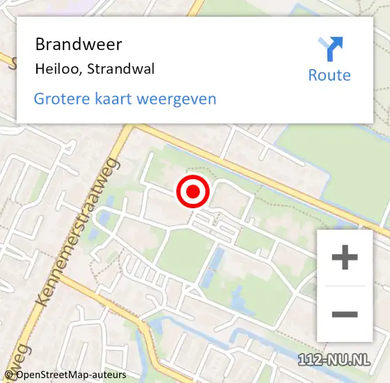 Locatie op kaart van de 112 melding: Brandweer Heiloo, Strandwal op 12 april 2018 15:30