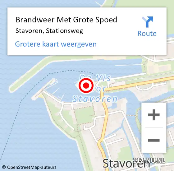 Locatie op kaart van de 112 melding: Brandweer Met Grote Spoed Naar Stavoren, Stationsweg op 12 april 2018 15:31