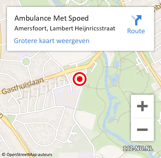 Locatie op kaart van de 112 melding: Ambulance Met Spoed Naar Amersfoort, Lambert Heijnricsstraat op 13 april 2018 07:48