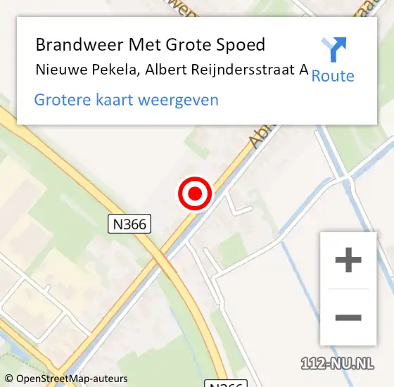 Locatie op kaart van de 112 melding: Brandweer Met Grote Spoed Naar Nieuwe Pekela, Albert Reijndersstraat A op 13 april 2018 09:47