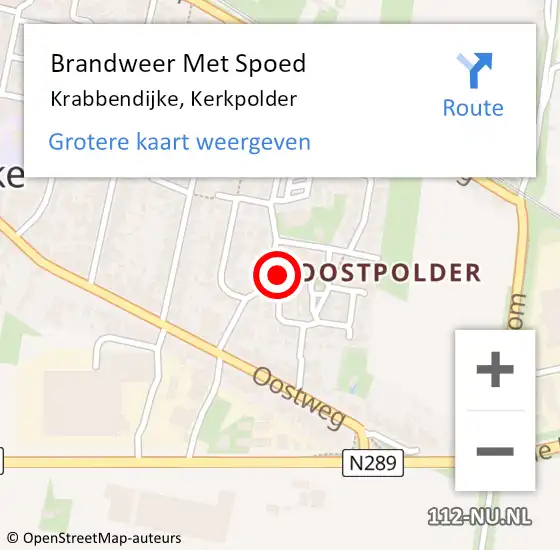 Locatie op kaart van de 112 melding: Brandweer Met Spoed Naar Krabbendijke, Kerkpolder op 13 april 2018 16:42