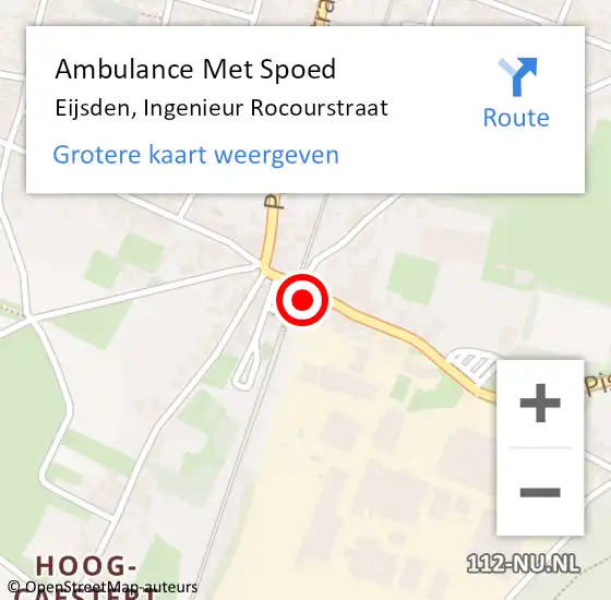 Locatie op kaart van de 112 melding: Ambulance Met Spoed Naar Eijsden, Ingenieur Rocourstraat op 22 februari 2014 01:42