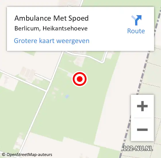 Locatie op kaart van de 112 melding: Ambulance Met Spoed Naar Berlicum, Heikantsehoeve op 14 april 2018 01:35