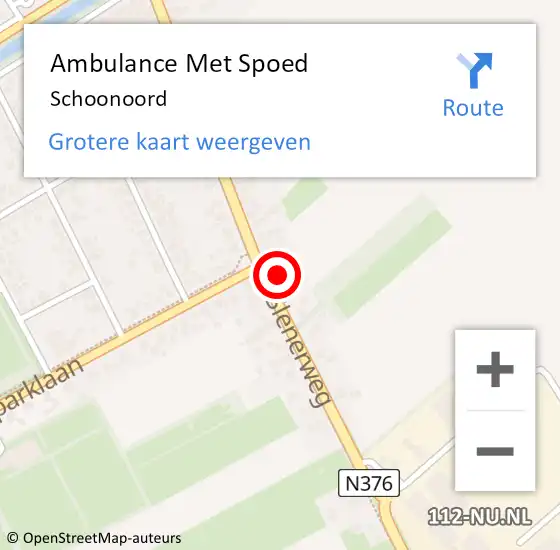 Locatie op kaart van de 112 melding: Ambulance Met Spoed Naar Schoonoord op 14 april 2018 03:51