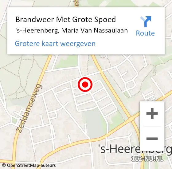 Locatie op kaart van de 112 melding: Brandweer Met Grote Spoed Naar 's-Heerenberg, Maria Van Nassaulaan op 14 april 2018 14:32