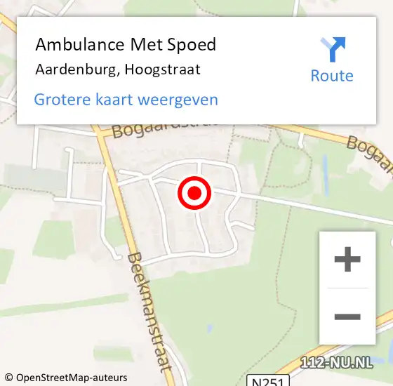 Locatie op kaart van de 112 melding: Ambulance Met Spoed Naar Aardenburg, Hoogstraat op 15 april 2018 09:52