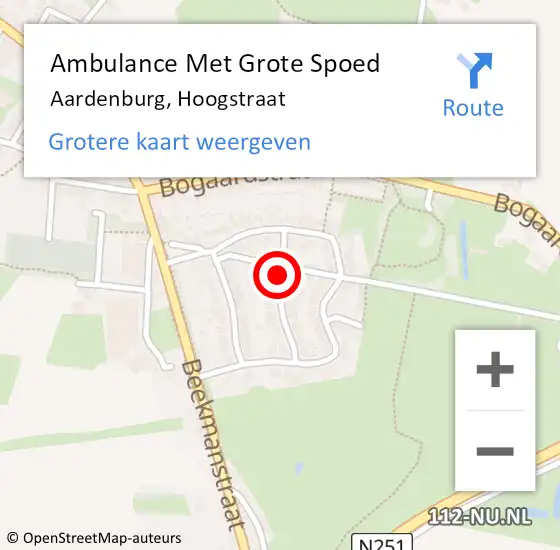 Locatie op kaart van de 112 melding: Ambulance Met Grote Spoed Naar Aardenburg, Hoogstraat op 15 april 2018 09:56