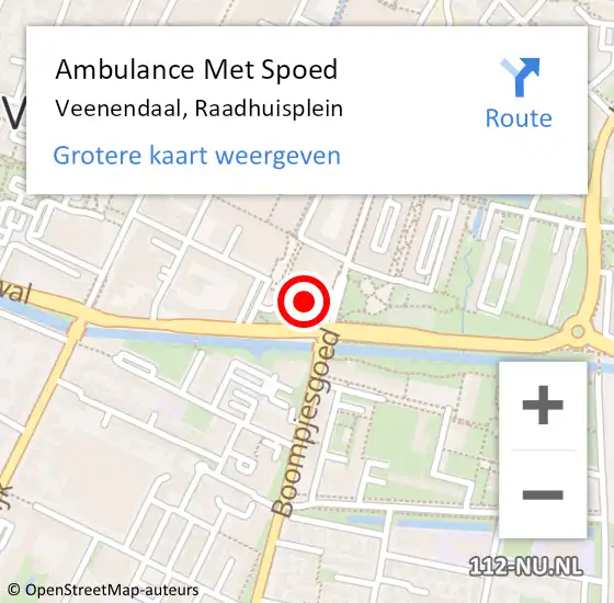 Locatie op kaart van de 112 melding: Ambulance Met Spoed Naar Veenendaal, Raadhuisplein op 16 april 2018 10:40