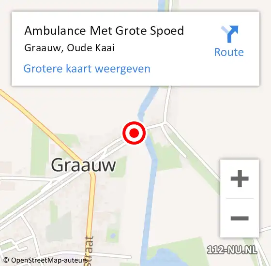 Locatie op kaart van de 112 melding: Ambulance Met Grote Spoed Naar Graauw, Oude Kaai op 17 april 2018 07:02