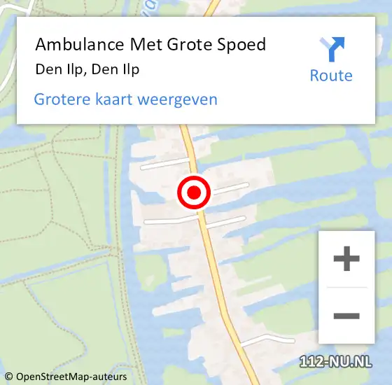 Locatie op kaart van de 112 melding: Ambulance Met Grote Spoed Naar Den Ilp, Den Ilp op 17 april 2018 08:31