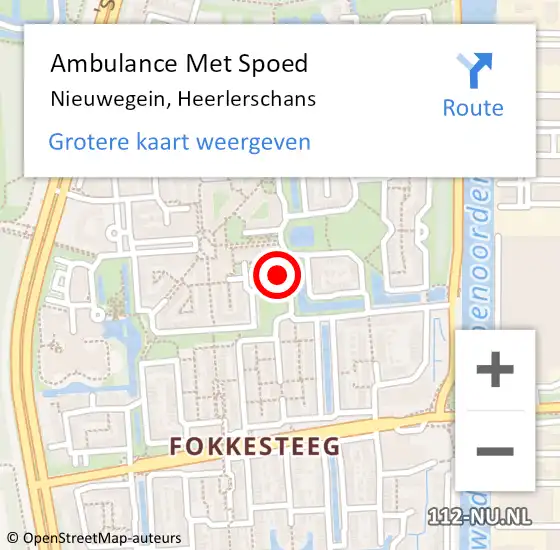 Locatie op kaart van de 112 melding: Ambulance Met Spoed Naar Nieuwegein, Heerlerschans op 17 april 2018 19:57