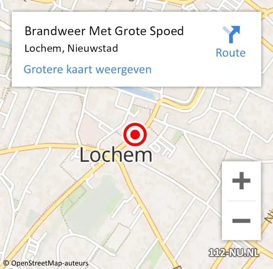 Locatie op kaart van de 112 melding: Brandweer Met Grote Spoed Naar Lochem, Nieuwstad op 18 april 2018 00:19