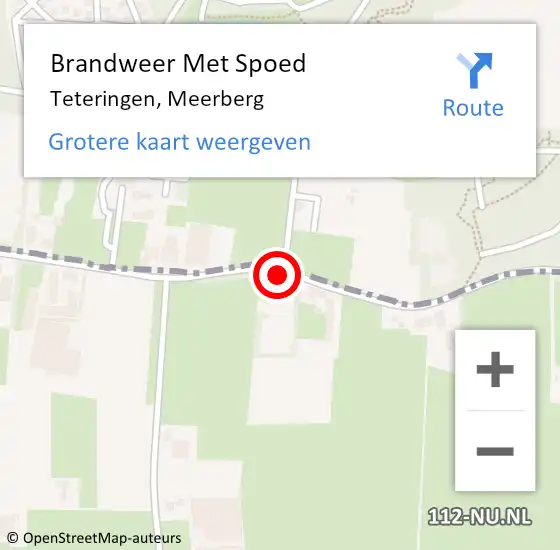 Locatie op kaart van de 112 melding: Brandweer Met Spoed Naar Teteringen, Meerberg op 18 april 2018 08:28