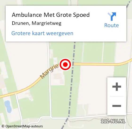 Locatie op kaart van de 112 melding: Ambulance Met Grote Spoed Naar Drunen, Margrietweg op 18 april 2018 15:23