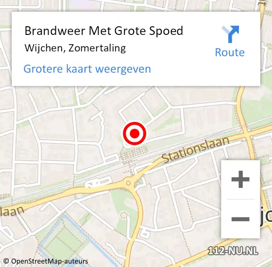 Locatie op kaart van de 112 melding: Brandweer Met Grote Spoed Naar Wijchen, Zomertaling op 18 april 2018 17:02