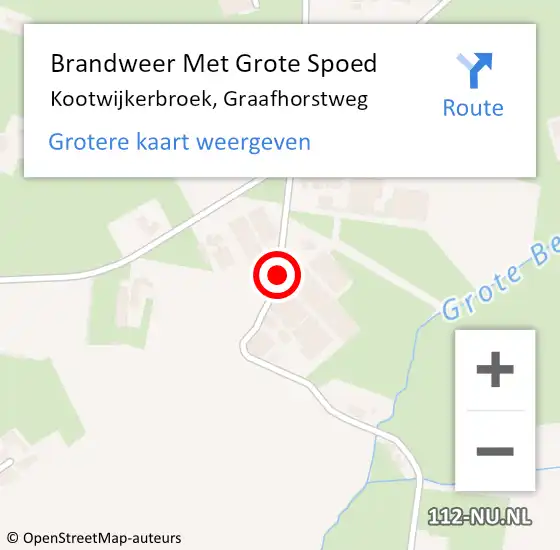 Locatie op kaart van de 112 melding: Brandweer Met Grote Spoed Naar Kootwijkerbroek, Graafhorstweg op 18 april 2018 17:15