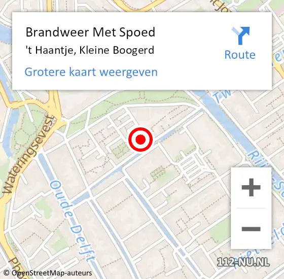 Locatie op kaart van de 112 melding: Brandweer Met Spoed Naar 't Haantje, Kleine Boogerd op 22 februari 2014 14:42