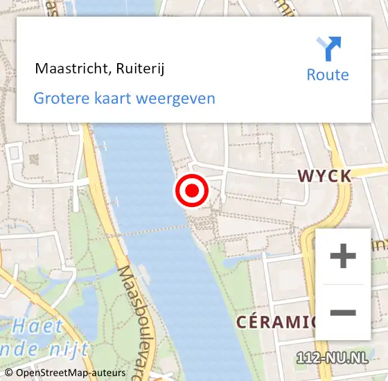 Locatie op kaart van de 112 melding:  Maastricht, Ruiterij op 19 april 2018 09:34