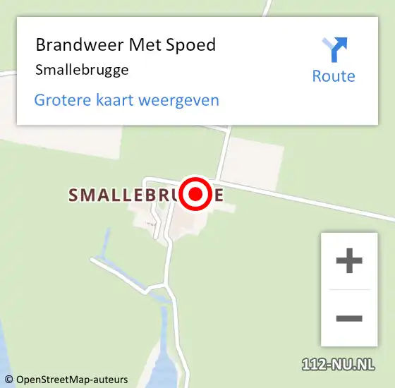 Locatie op kaart van de 112 melding: Brandweer Met Spoed Naar Smallebrugge op 19 april 2018 13:11