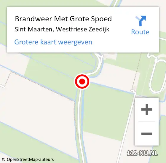 Locatie op kaart van de 112 melding: Brandweer Met Grote Spoed Naar Sint Maarten, Westfriese Zeedijk op 19 april 2018 14:40