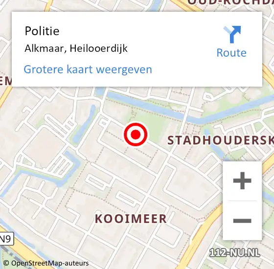 Locatie op kaart van de 112 melding: Politie Alkmaar, Heilooerdijk op 19 april 2018 15:21