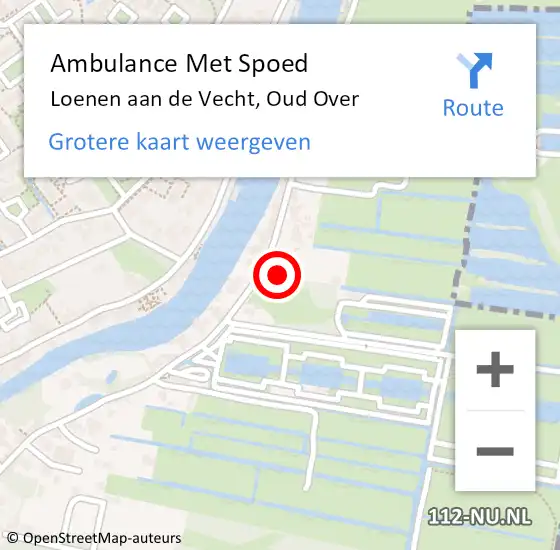 Locatie op kaart van de 112 melding: Ambulance Met Spoed Naar Loenen aan de Vecht, Oud Over op 19 april 2018 15:59