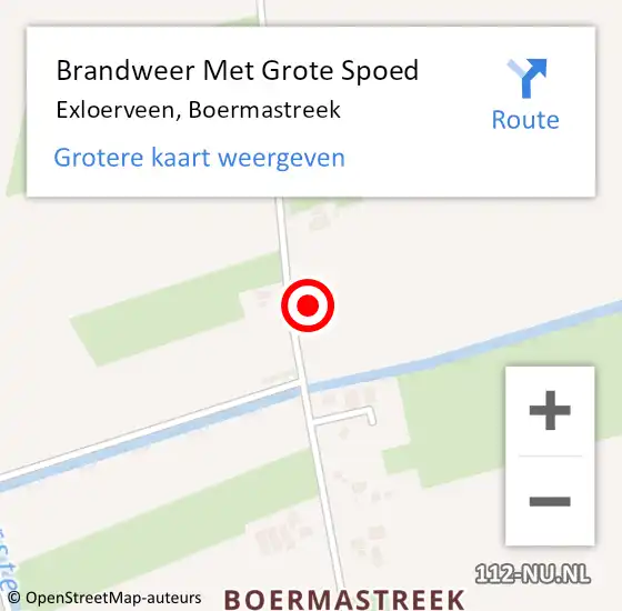 Locatie op kaart van de 112 melding: Brandweer Met Grote Spoed Naar Exloerveen, Boermastreek op 19 april 2018 18:12
