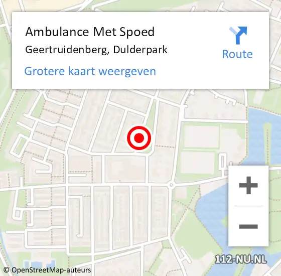 Locatie op kaart van de 112 melding: Ambulance Met Spoed Naar Geertruidenberg, Dulderpark op 20 april 2018 14:17