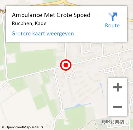 Locatie op kaart van de 112 melding: Ambulance Met Grote Spoed Naar Rucphen, Kade op 20 april 2018 20:04