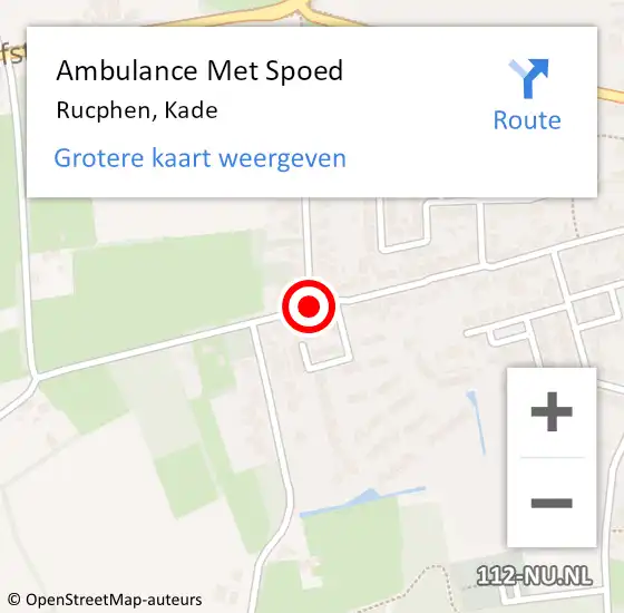 Locatie op kaart van de 112 melding: Ambulance Met Spoed Naar Rucphen, Kade op 20 april 2018 20:46