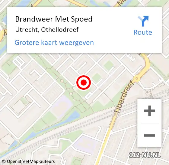 Locatie op kaart van de 112 melding: Brandweer Met Spoed Naar Utrecht, Othellodreef op 20 april 2018 23:40