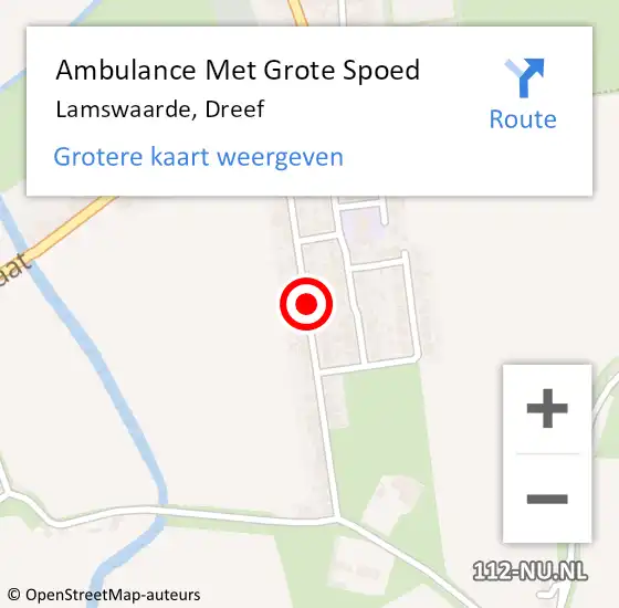 Locatie op kaart van de 112 melding: Ambulance Met Grote Spoed Naar Lamswaarde, Dreef op 21 april 2018 02:35
