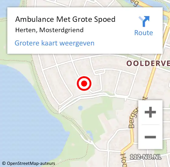 Locatie op kaart van de 112 melding: Ambulance Met Grote Spoed Naar Herten, Mosterdgriend op 21 april 2018 10:10