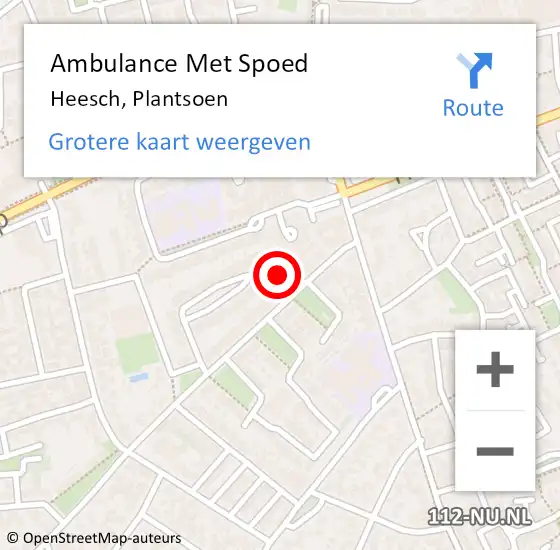 Locatie op kaart van de 112 melding: Ambulance Met Spoed Naar Heesch, Plantsoen op 21 april 2018 15:53