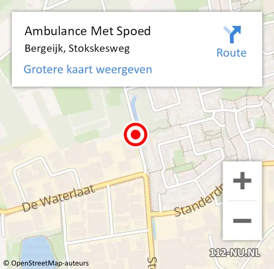 Locatie op kaart van de 112 melding: Ambulance Met Spoed Naar Bergeijk, Stokskesweg op 21 april 2018 17:33