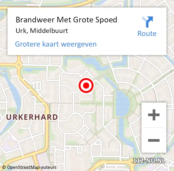 Locatie op kaart van de 112 melding: Brandweer Met Grote Spoed Naar Urk, Middelbuurt op 22 april 2018 02:32