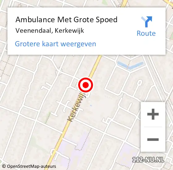 Locatie op kaart van de 112 melding: Ambulance Met Grote Spoed Naar Veenendaal, Kerkewijk op 22 april 2018 13:00