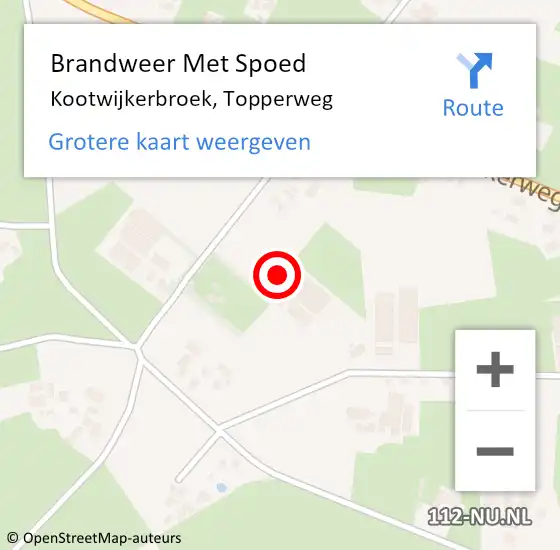 Locatie op kaart van de 112 melding: Brandweer Met Spoed Naar Kootwijkerbroek, Topperweg op 22 april 2018 16:57