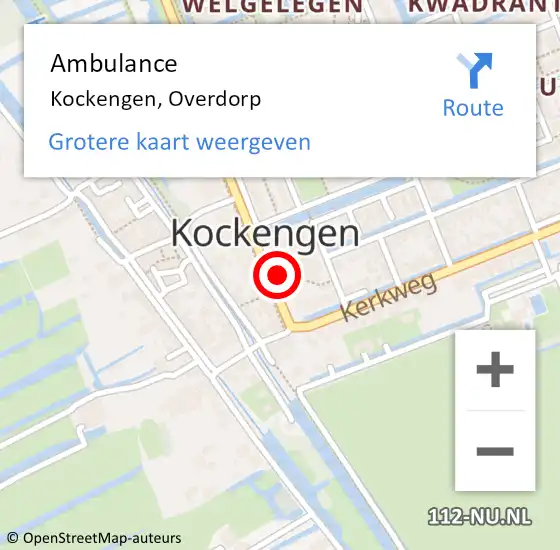 Locatie op kaart van de 112 melding: Ambulance Kockengen, Overdorp op 23 april 2018 08:55